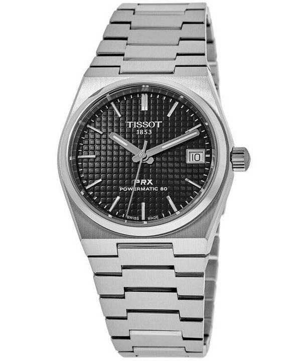 Tissot PRX T-Classic Powermatic 80 schwarzes Zifferblatt Automatik T137.207.11.051.00 100M Unisex-Uhr