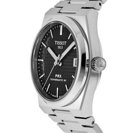 Tissot PRX T-Classic Powermatic 80 schwarzes Zifferblatt Automatik T137.207.11.051.00 100M Unisex-Uhr