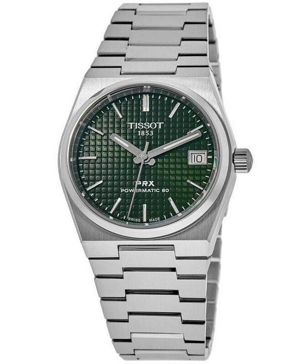 Tissot PRX T-Classic Powermatic 80 grünes Zifferblatt Automatik T137.207.11.091.00 100M Unisex-Uhr