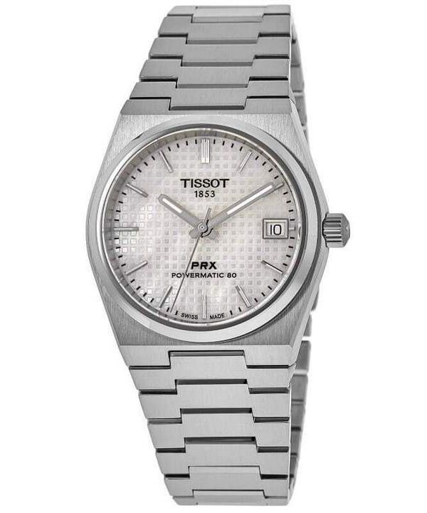 Tissot PRX T-Classic Powermatic 80 Weißes Perlmuttzifferblatt Automatik T137.207.11.111.00 100M Unisex-Uhr