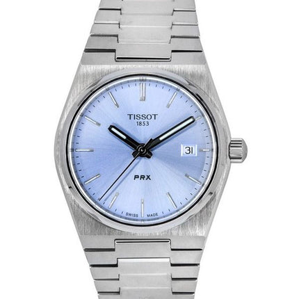 Tissot T-Classic PRX Edelstahl Hellblaues Zifferblatt Quarz T137.210.11.351.00 100M Unisex-Uhr