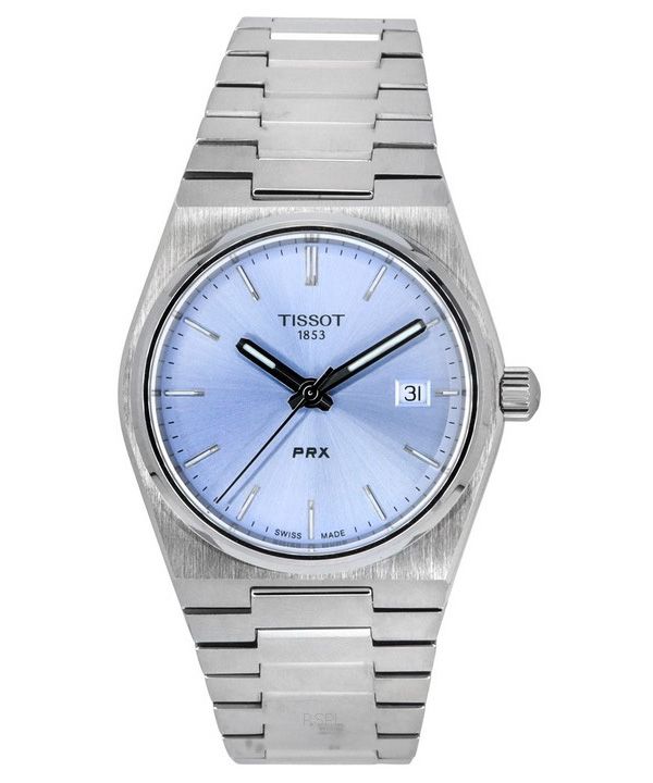 Tissot T-Classic PRX Edelstahl Hellblaues Zifferblatt Quarz T137.210.11.351.00 100M Unisex-Uhr