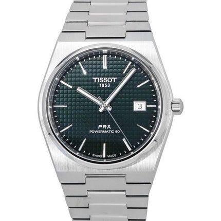 Tissot T-Classic PRX Powermatic 80 Edelstahl grünes Zifferblatt Automatik T137.407.11.091.00 100M Herrenuhr