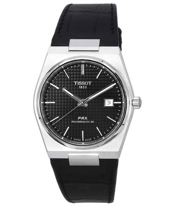 Tissot PRX T-Classic Powermatic 80 Schwarzes Zifferblatt T137.407.16.051.00 T1374071605100 100M Herrenuhr