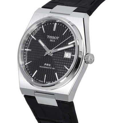 Tissot PRX T-Classic Powermatic 80 Schwarzes Zifferblatt T137.407.16.051.00 T1374071605100 100M Herrenuhr