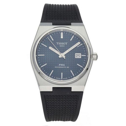 Tissot PRX T-Classic Powermatic 80 Kautschukarmband, blaues Zifferblatt, Automatik, T137.407.17.041.00, 100 m, Herrenuhr