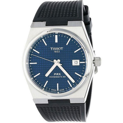 Tissot PRX T-Classic Powermatic 80 Kautschukarmband, blaues Zifferblatt, Automatik, T137.407.17.041.00, 100 m, Herrenuhr