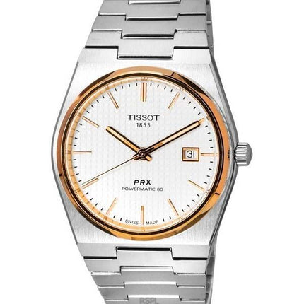 Tissot PRX T-Classic Powermatic 80 Silbernes Zifferblatt T137.407.21.031.00 T1374072103100 100M Herrenuhr