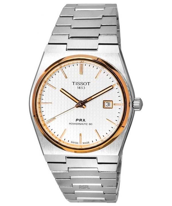 Tissot PRX T-Classic Powermatic 80 Silbernes Zifferblatt T137.407.21.031.00 T1374072103100 100M Herrenuhr