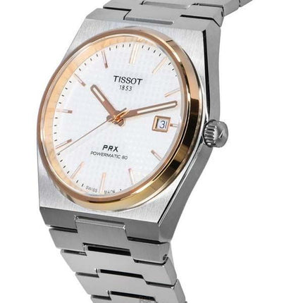 Tissot PRX T-Classic Powermatic 80 Silbernes Zifferblatt T137.407.21.031.00 T1374072103100 100M Herrenuhr