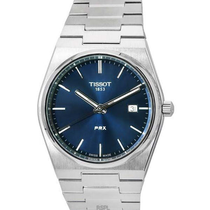 Tissot PRX T-Classic Edelstahl blaues Zifferblatt Quarz T137.410.11.041.00 T1374101104100 100M Herrenuhr