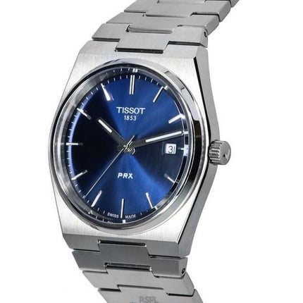 Tissot PRX T-Classic Edelstahl blaues Zifferblatt Quarz T137.410.11.041.00 T1374101104100 100M Herrenuhr