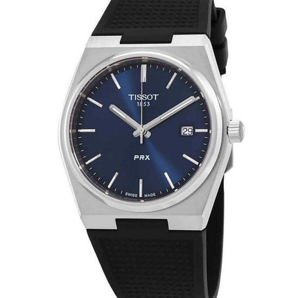 Tissot T-Classic PRX Kautschukarmband blaues Zifferblatt Quarz T137.410.17.041.00 100M Herrenuhr