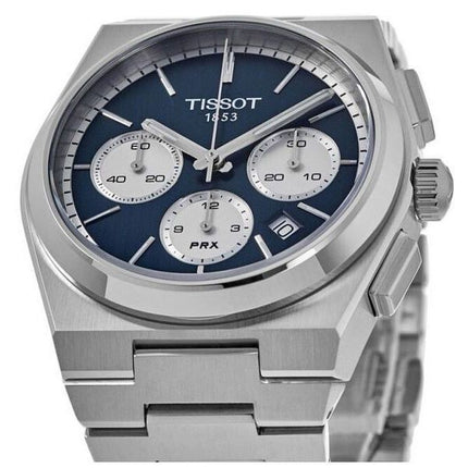 Tissot PRX T-Classic Chronograph, blaues Zifferblatt, Automatik, T137.427.11.041.00, 100 m, Herrenuhr