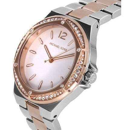 Generalüberholte Michael Kors Lennox Crystal Accents Quarz-Damenuhr MK6989 mit silbernem Zifferblatt