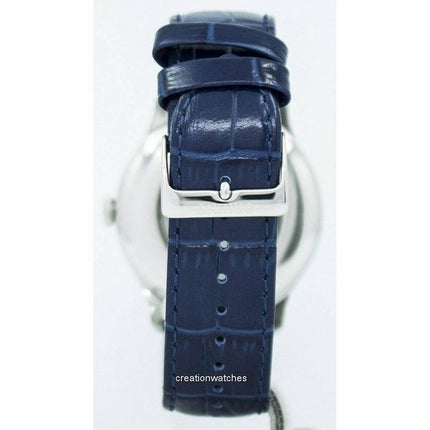 Überholte Orient Envoy blaues Lederarmband offenes Herz blaues Zifferblatt automatische FAG00004D0 Herrenuhr