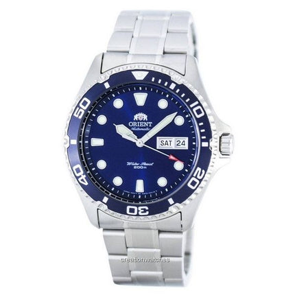 Überholte Orient Ray II Edelstahl blaues Zifferblatt Automatik FAA02005D9 200M Herrenuhr