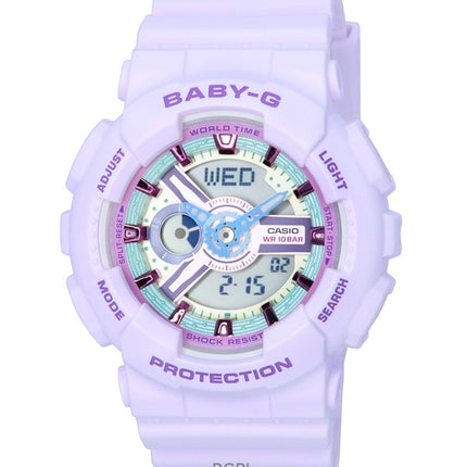 Überholte Casio Baby-G Analog-Digital-Pastell trifft Metallic-Quarz BA-110XPM-6A 100M Damenuhr