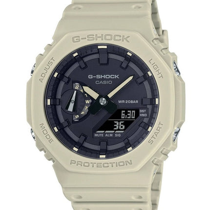 Überholte Casio G-Shock Standard Analog-Digital-Harzarmband schwarzes Zifferblatt Quarz GA-2100-5A 200M Herrenuhr