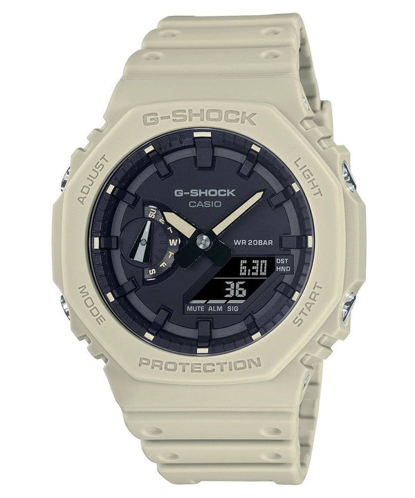 Überholte Casio G-Shock Standard Analog-Digital-Harzarmband schwarzes Zifferblatt Quarz GA-2100-5A 200M Herrenuhr