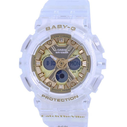 Überholte Casio Baby-G Sonderfarbe Analog-Digital Harzarmband Gold Zifferblatt Quarz BA-130CVG-7A 100M Damenuhr