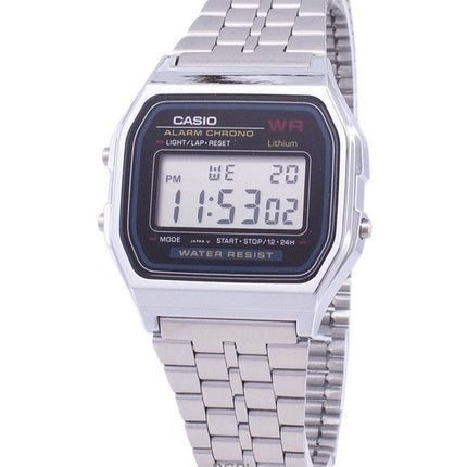 Überholte Casio Vintage Digital Edelstahl Quarz A159WA-N1DF Herrenuhr