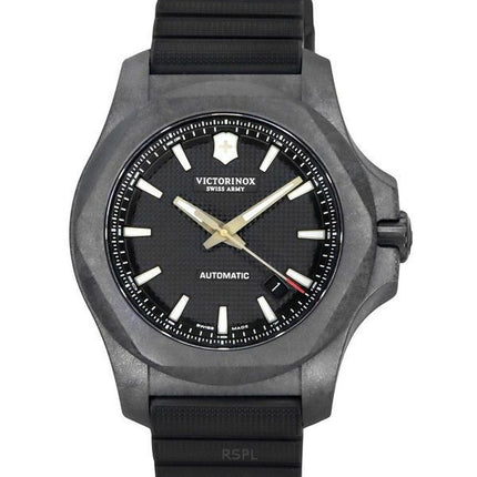 Victorinox Swiss Army INOX Carbon Black Dial Automatik Taucheruhr 241866.1 200M Herrenuhr mit Geschenkset