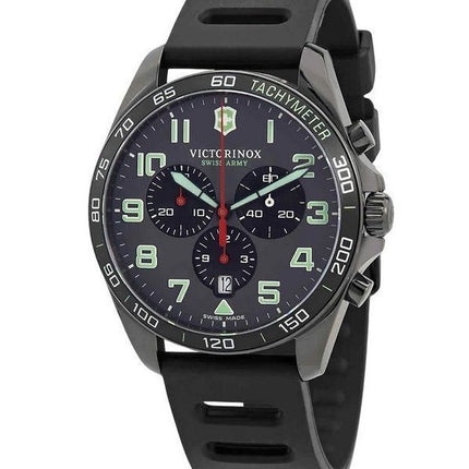 Victorinox Swiss Army Fieldforce Sport Chronograph Kautschukarmband graues Zifferblatt Quarz 241891 100M Herrenuhr