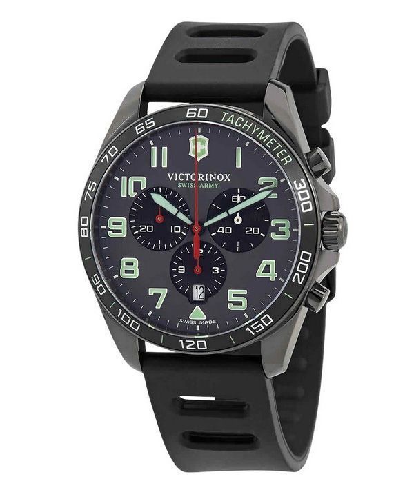 Victorinox Swiss Army Fieldforce Sport Chronograph Kautschukarmband graues Zifferblatt Quarz 241891 100M Herrenuhr