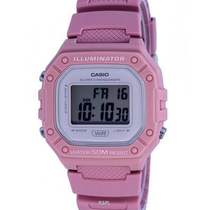 Casio Youth Digital Harz Quarz W-218HC-4A W218HC-4 Damenuhr