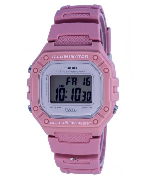 Casio Youth Digital Harz Quarz W-218HC-4A W218HC-4 Damenuhr