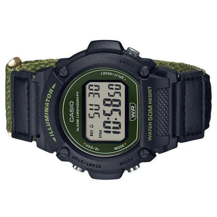 Casio Standard Green Digital Cloth Strap Quartz W-219HB-3AV Herrenuhr