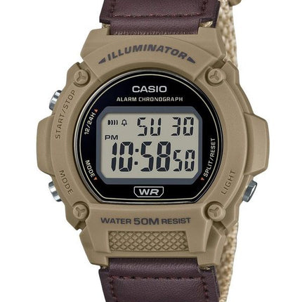 Casio Standard Brown Digital Cloth Strap Quartz W-219HB-5AV Herrenuhr