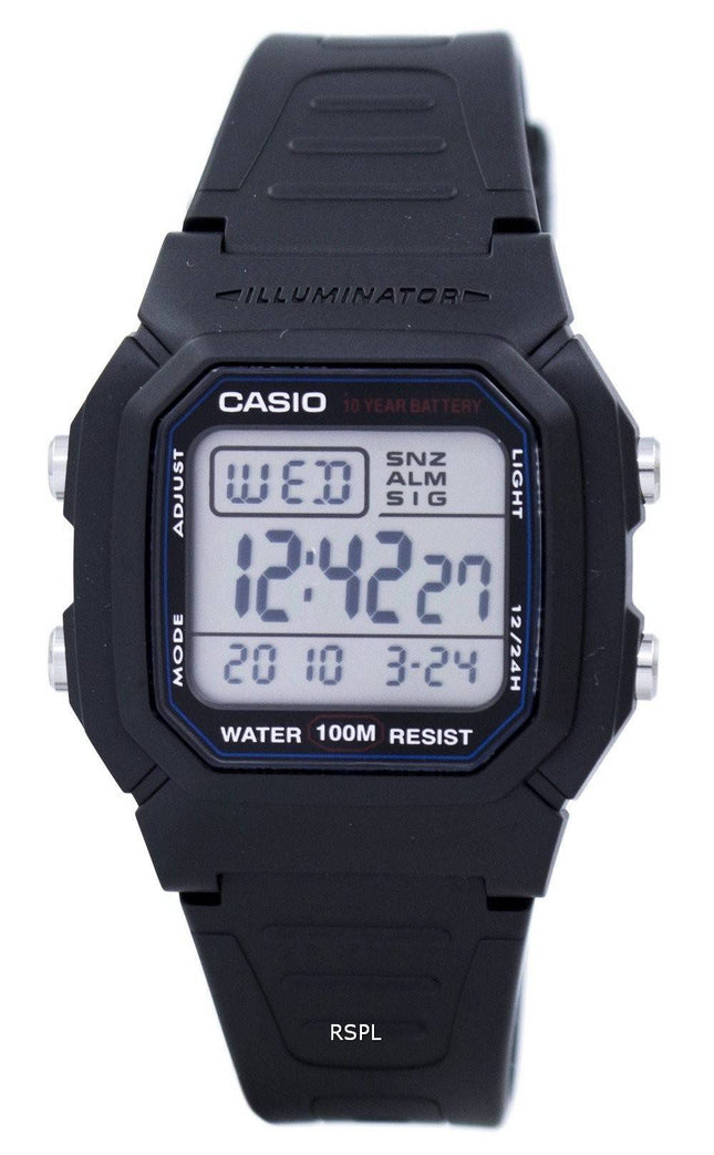 Casio Digital klassische Illuminator W-800H-1AVDF W-800H-1AV Herrenuhr