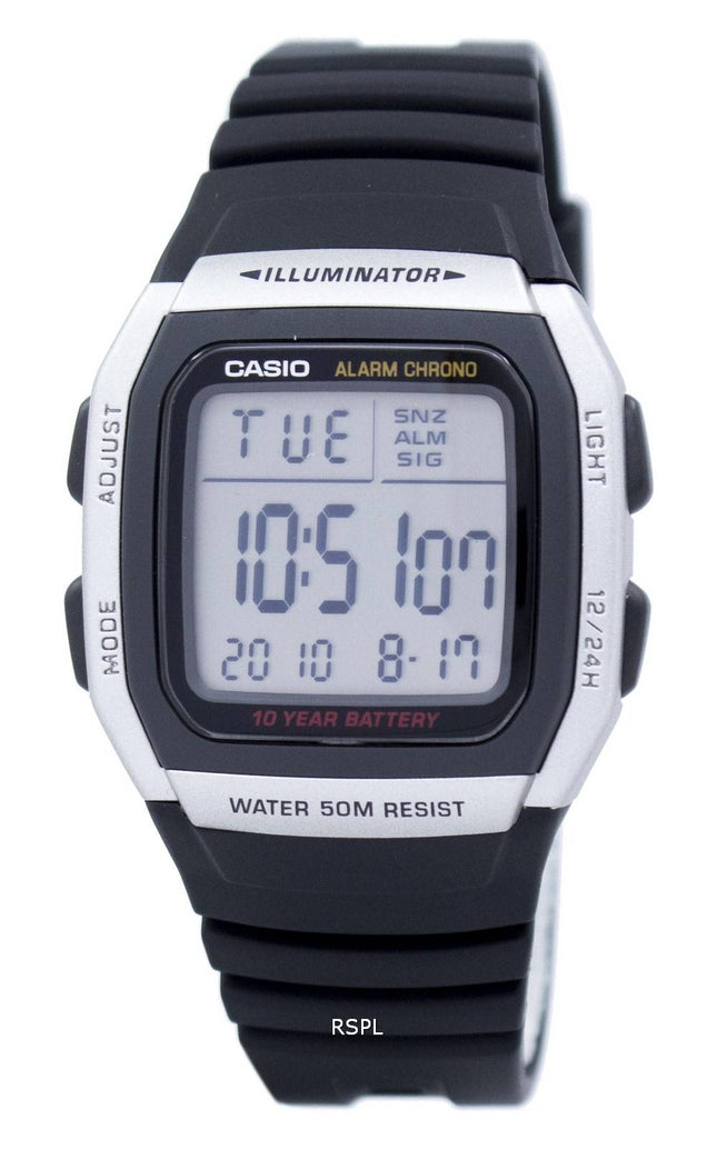 Casio-Jugend Digital Alarm Chrono Illuminator W-96H-1AVDF W-96H-1AV Herrenuhr