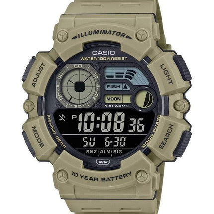 Casio Digital Harzarmband Quarz WS-1500H-5BV 100M Herrenuhr