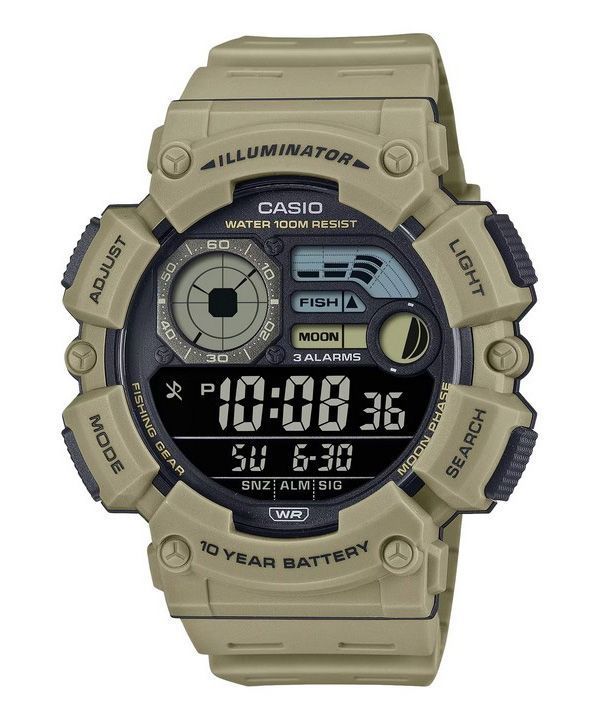 Casio Digital Harzarmband Quarz WS-1500H-5BV 100M Herrenuhr