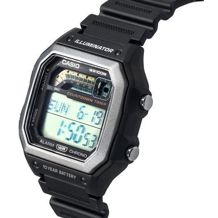 Casio Standard Digital Black Resin Strap Quarz WS-1600H-1A 100M Herrenuhr