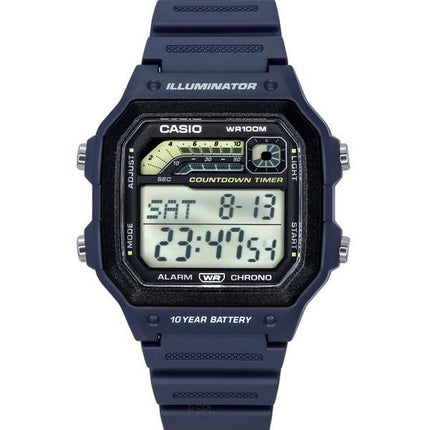 Casio Standard Digital Blue Resin Armband Quarz WS-1600H-2A 100M Herrenuhr