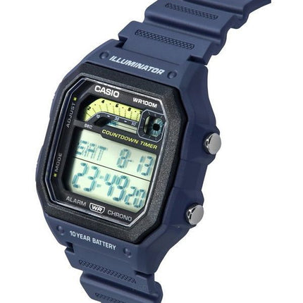 Casio Standard Digital Blue Resin Armband Quarz WS-1600H-2A 100M Herrenuhr