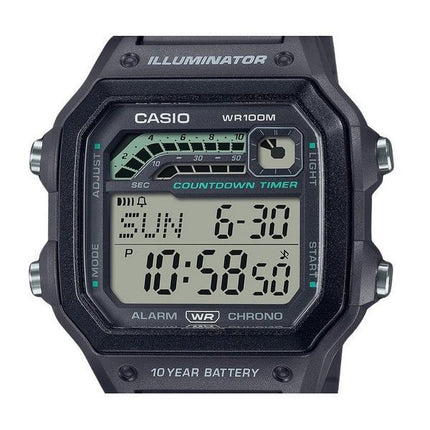 Casio Standard Digital Resin Armband Grau Quarz WS-1600H-8AV 100M Herrenuhr