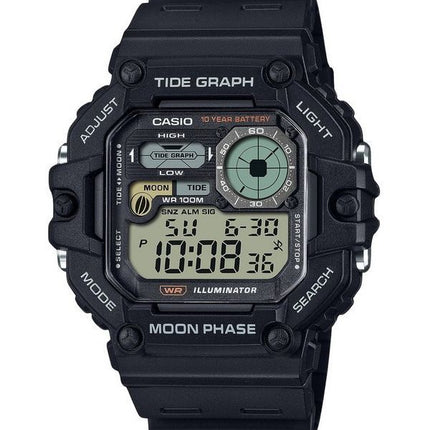 Casio Standard Digital Graph Mondphase Harzarmband Quarz WS-1700H-1AV 100M Herrenuhr