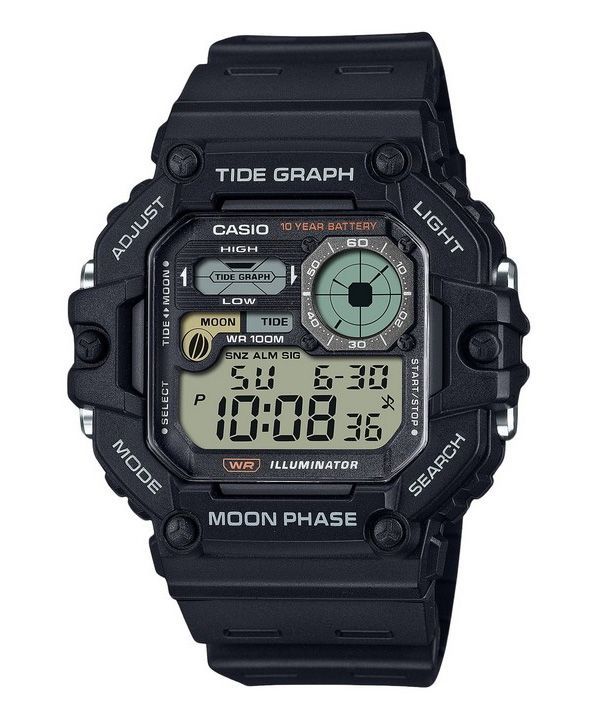 Casio Standard Digital Graph Mondphase Harzarmband Quarz WS-1700H-1AV 100M Herrenuhr