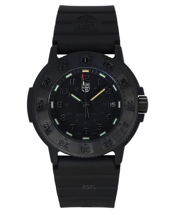 Luminox Original Navy Seal Gummiarmband schwarzes Zifferblatt Quarz Taucheruhr XS.3001.EVO.BO.S 200M Herrenuhr