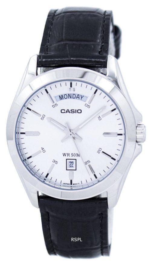 Casio Analog Silber Zifferblatt MTP-1370L-7AVDF MTP-1370L-7AV Herrenuhr