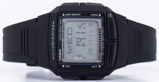 Casio Illuminator mehrsprachige Datenbank Dualzeit Digital DB-36-1AV Herrenuhr