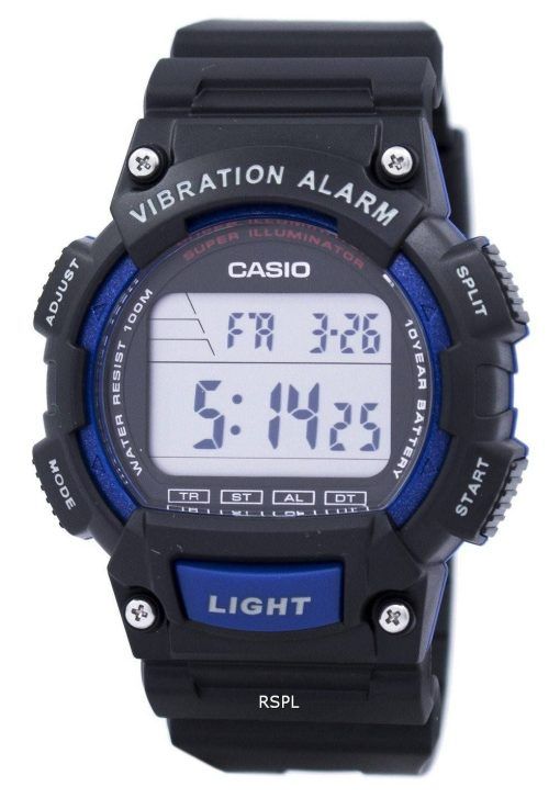 Casio Super Illuminator Dualzeit Vibration Alarm Digital W-736H-2AV Herrenuhr