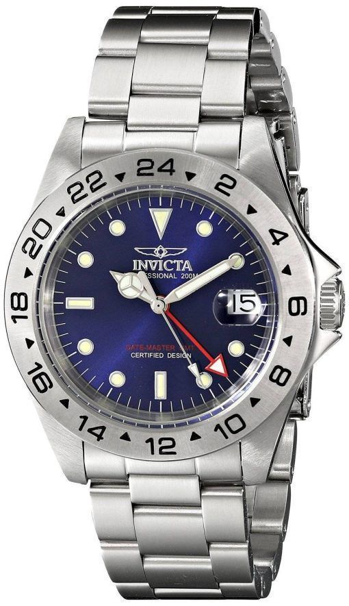 Invicta Master Date GMT 200M blaues Zifferblatt INV9400/9400 Herrenuhr