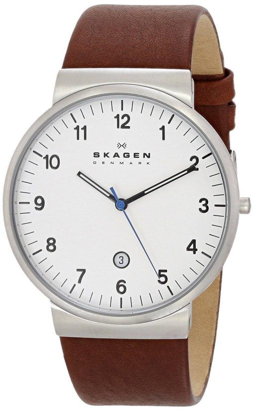 Skagen-Ancher braun Leder Armband SKW6082 Herrenuhr