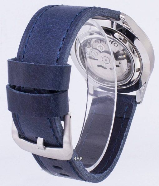 Seiko 5 Sports SNZG11K1 LS13 automatische dunkel blau Leder Armband Herrenuhr